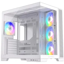 Silentware View A-RGB White – Showcase Midi Tower mit Glasfront, Glas-Seitenfenster & 4 RGB Lüftern