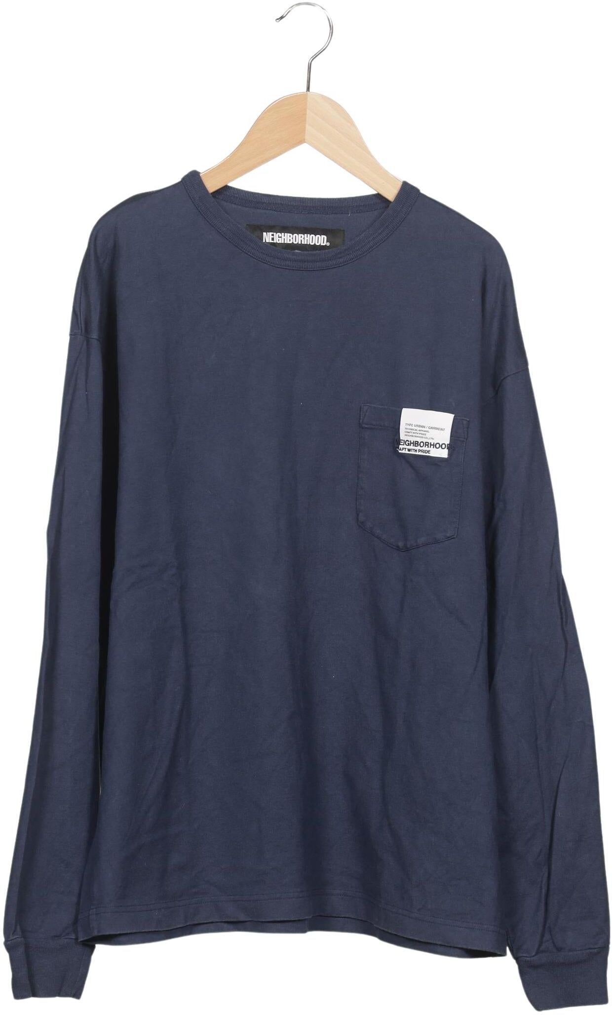 Neighborhood Herren Langarmshirt, Marineblau, Gr. M, Baumwolle - Second Hand