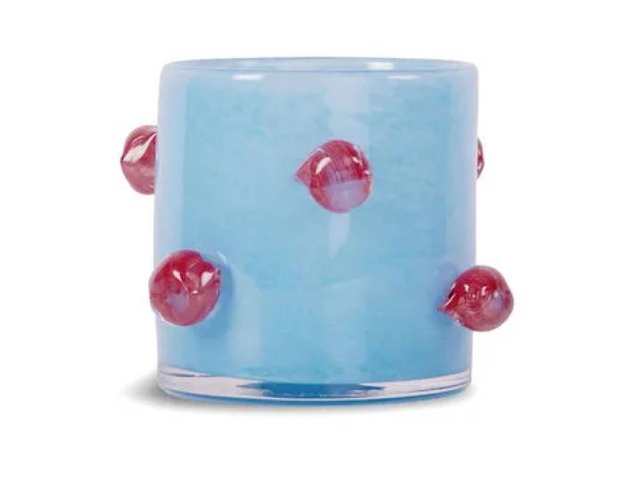 Byon Photophore Arlo XS Ø10 cm Bleu clair-bordeaux