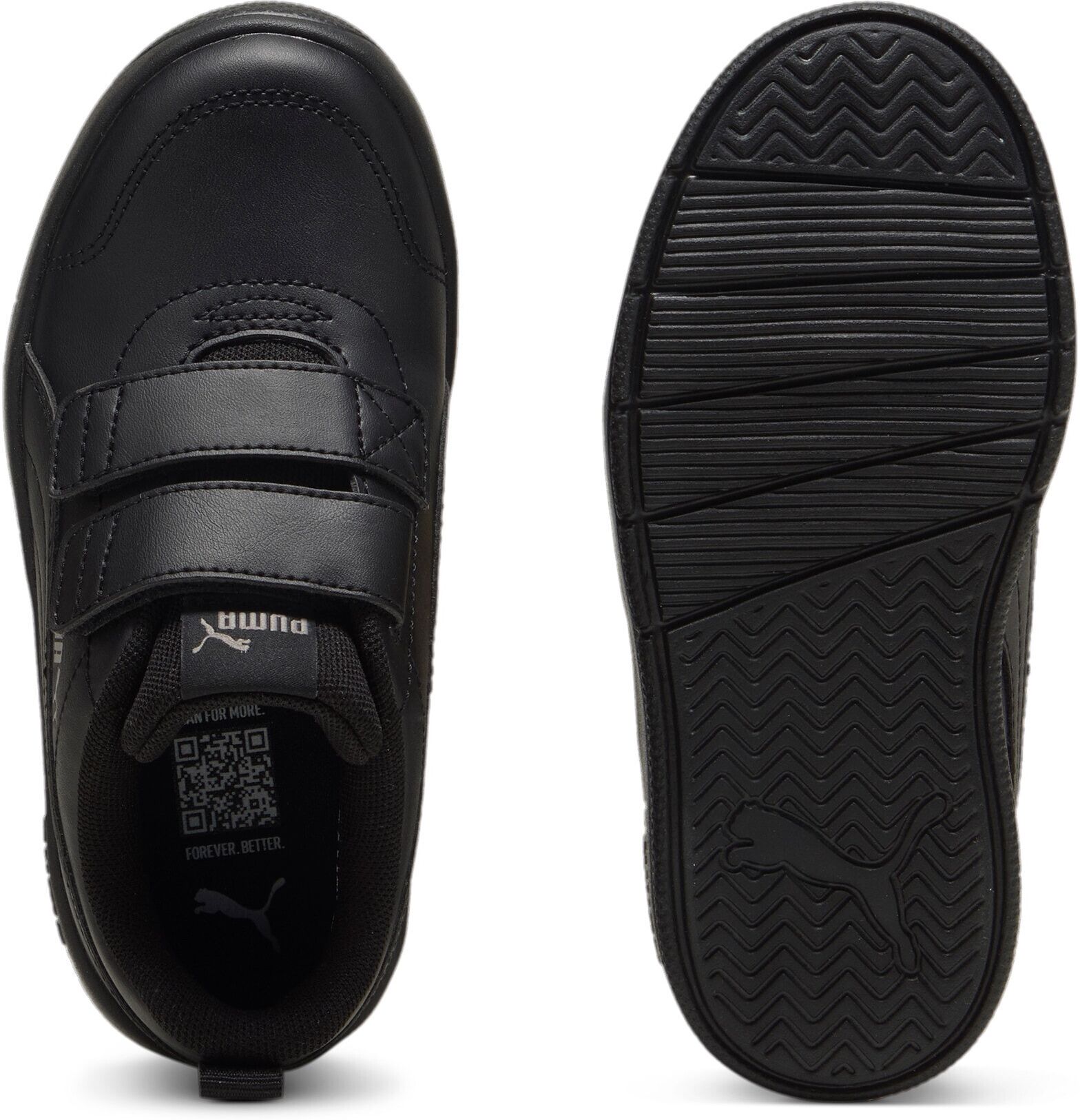 Sneaker PUMA "COURTFLEX V3 V PS", Jungen, Gr. 32, Textil, schwarz (puma schwarz, puma schwarz, cast iron), Synthetik, Schuhe Sneaker, für vielseitige Aktivitäten, mit Textil-Innenfutter puma schwarz, puma schwarz, cast iron 32, Textil