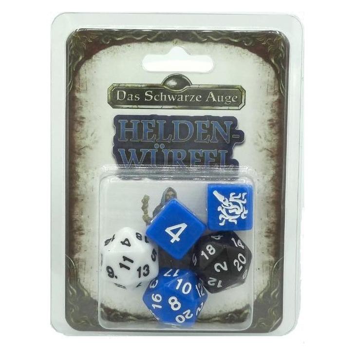 Ulisses Spiele DSA5 Einsteigerbox - Magier-Würfelset, 5 Stück, blau (DE-Ausgabe) (US25418)