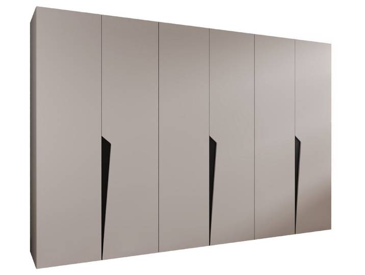 ABIKS MÖBEL Drehtürenschrank PIANO 1 Schlafzimmerschrank mit Kleiderstange und Regalen