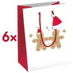 Clairefontaine 6er-Pack Geschenktasche M »Lebkuchen«, 21.5x25.3x10.2 cm