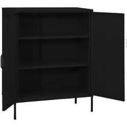 vidaXL Lagerschrank Schwarz 80x35x101,5 cm Stahl