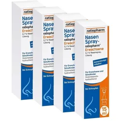 Nasenspray ratiopha für Erwachs 4x15ml 4X15 ml