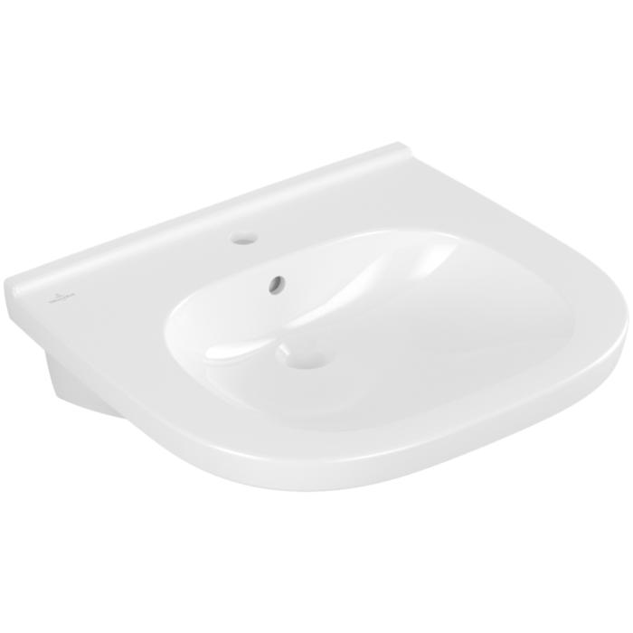 Villeroy & Boch ViCare Waschtisch 411960T2 weiss AntiBac c-plus, 60x55cm, mit Hahnloch