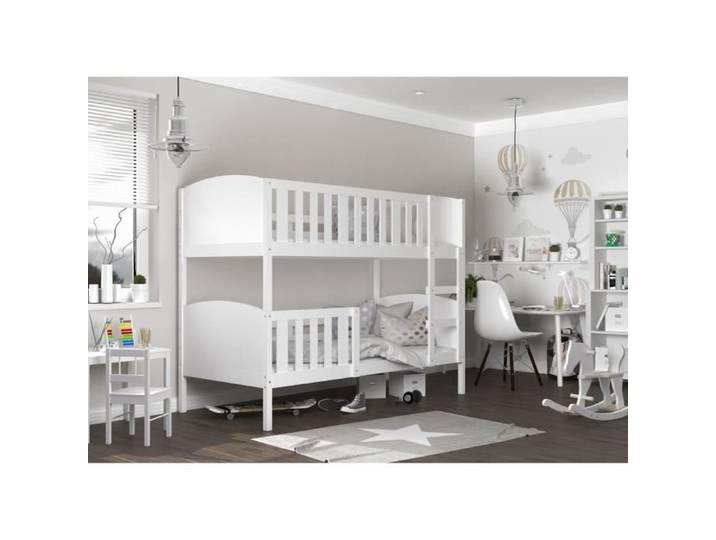 Lit Superposé Tom 90x190 Blanc - blanc