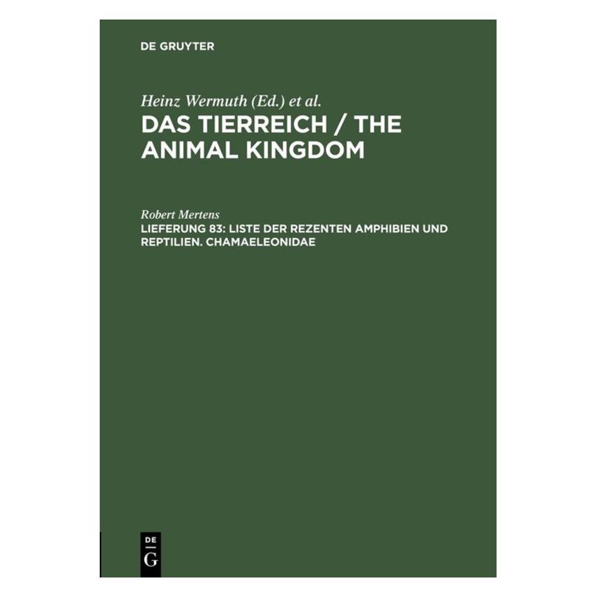De Gruyter Mertens:Liste der rezenten Amphibien un (Deutsch, Hardcover, Robert Mertens) (67759472)