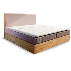 BOXBETT VERDON 140x200 cm mit Matratze und Topper - Rosa