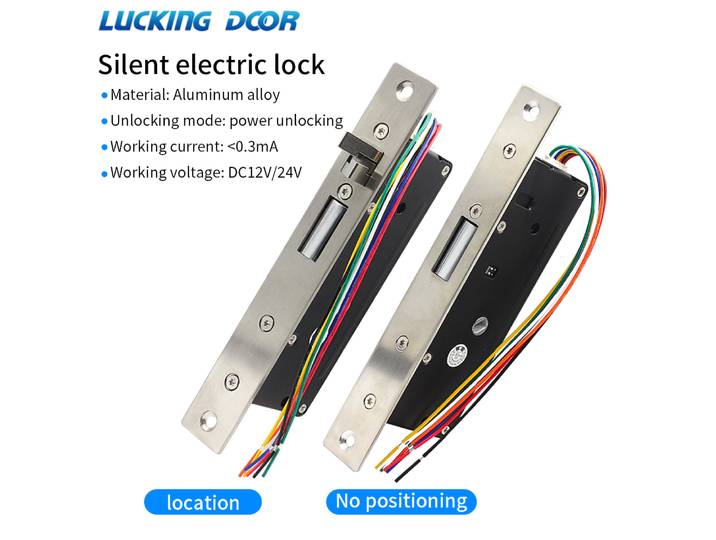 Sécurité de serrure de jante de porte de 2,2 magnétique muet sur le type de déverrouillage DC12V-24V électronique de serrure de moteur encastré avec le positionneur principal