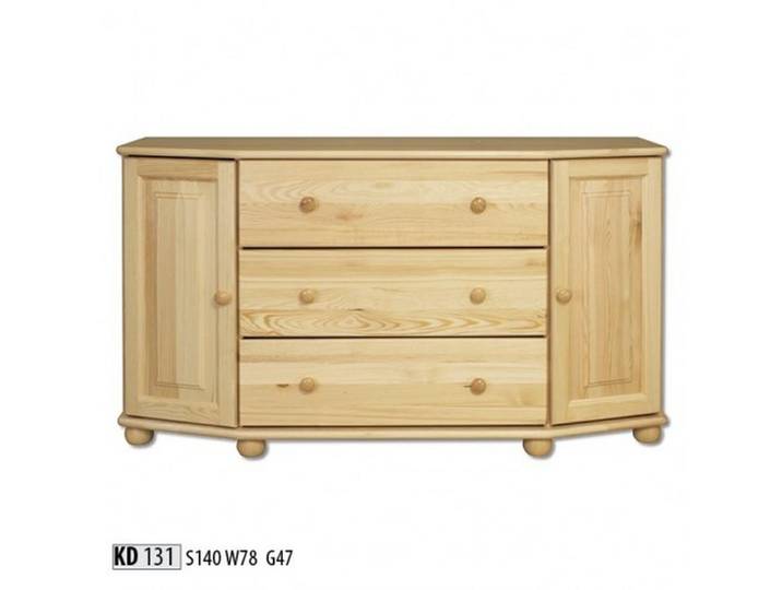 JVmoebel Kommode Echtholz Sideboard in Natur mit harmonischen Holzfüßen (1 St), Made in Europa