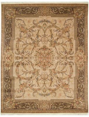 SAFAVIEH Couture Hand-knotted Royal Kerman Toshka Traditional Oriental Wool Rug with Fringe