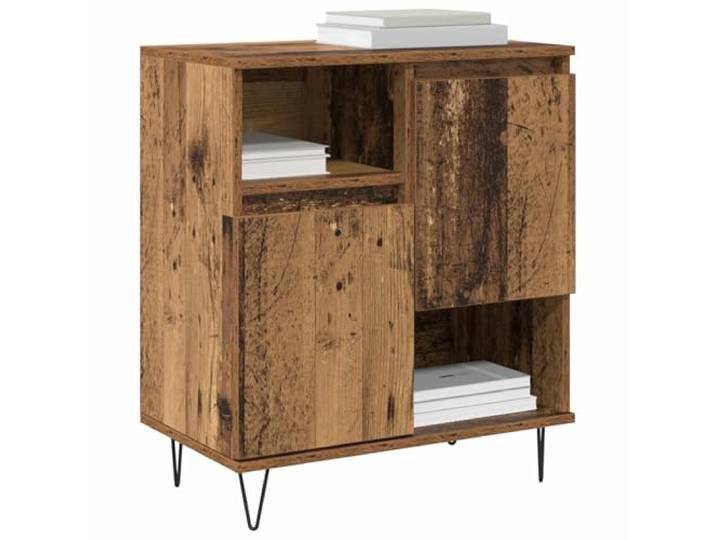 KTHLBRH Sideboard 3 Stück Altholz 60 x 35 x 70 cm Technisches Holz, 2 Türen, großer Stauraum, schlankes Design, für Wohnzimmer oder Esszimmer