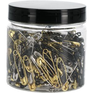 Böttcher-AG Sicherheitsnadeln Premium, 3 Farben, Metall, in Dose, Größe 28 mm, 300 Stück