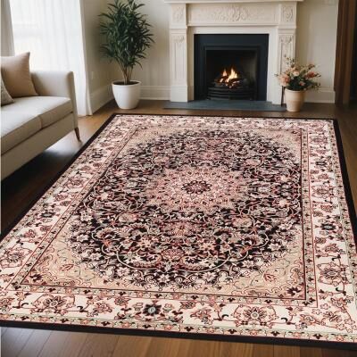 Superior Chatou Floral Medallion Washable Indoor Runner or Area Rug