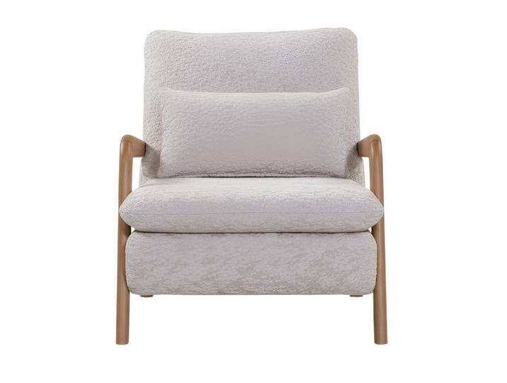 JVmoebel Sessel Sessel Modernes Interieur Glatte Ecken Weiches Kopfteil Weiße Farbe (1-St)