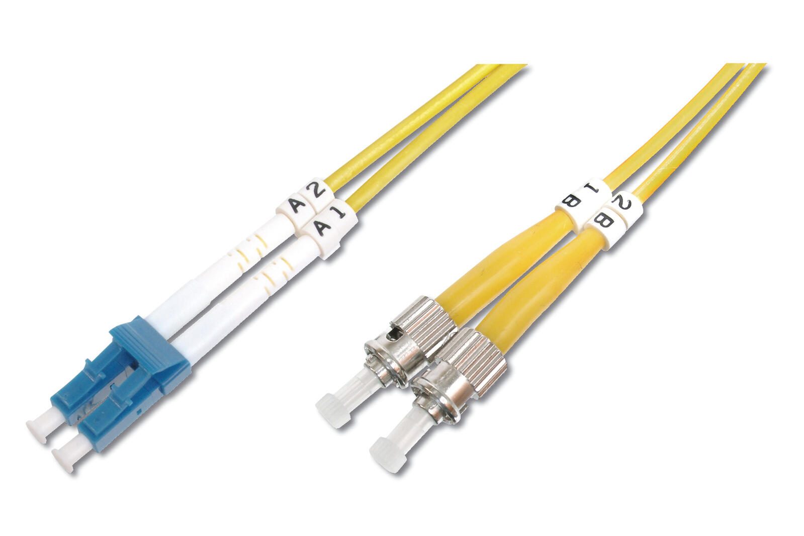 Digitus LWL Patchkabel, Duplex, LC zu ST SM OS2 09/125 µ, 2 m DK-2931-02