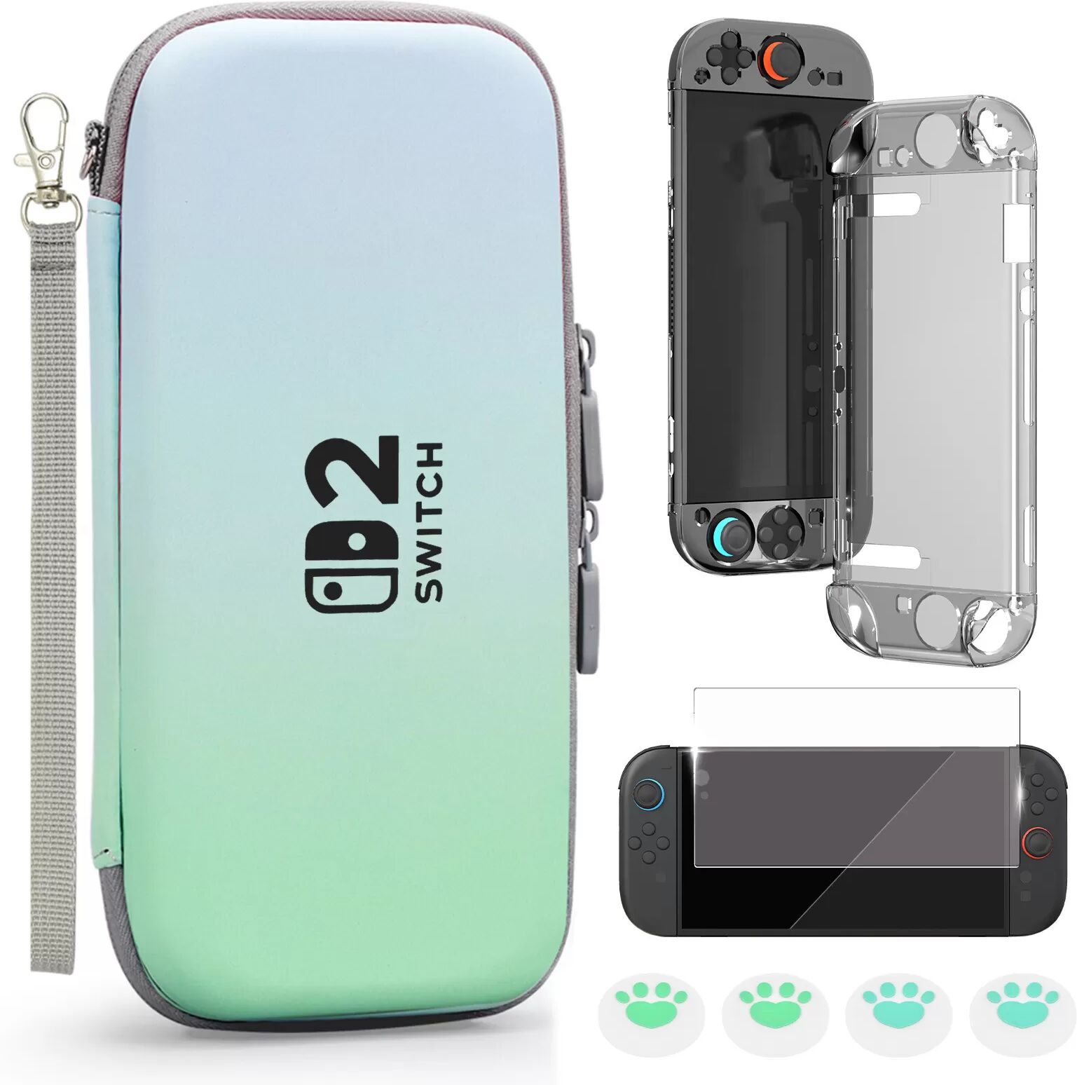 INF Tragetaschen-Set für Switch 2 Hellblau + Grün