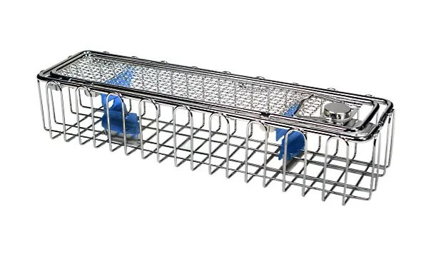 ERMIS MedTech GmbH Edelstahl Endoskopie-Sterilisier-Siebkorb mit Deckel, 465 x 80 x 55 mm, für 1 Optik ER600.040