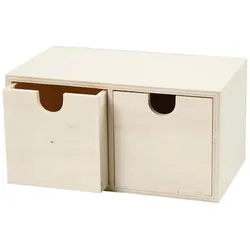 2x Creativ Company Holzartikel Box mit Schubladen 1 Stück