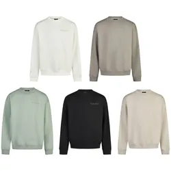 DENIMFY Pullover Herren Oversize Fit mit Druck DFKeno - Beige-Ash Beige - M