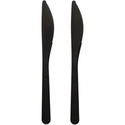 circulware RESBONSIBLES Mehrweg Kunststoffmesser schwarz