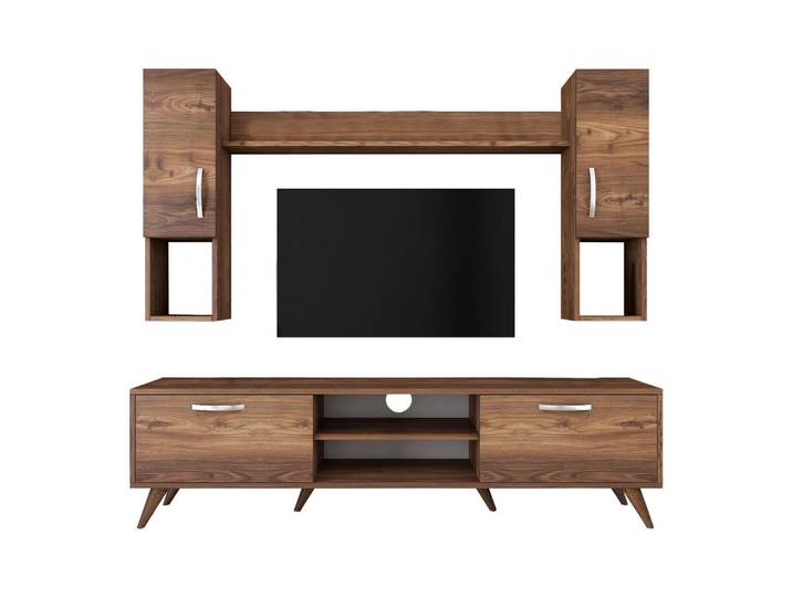 Habitat Garten Tv-Möbel mezalun Braun, Holz, 35x48x180 cm, Wohnzimmer, Wohnwände
