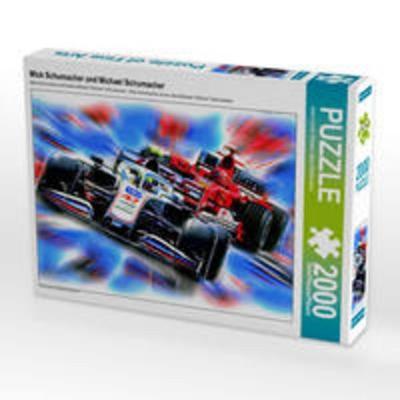 CALVENDO Puzzle Mick Schumacher und Michael Schumacher 2000 Teile Lege-Größe 900 x 670 cm Foto-Puzzle Bild von Jean-Louis Glineur alias DeVerviers