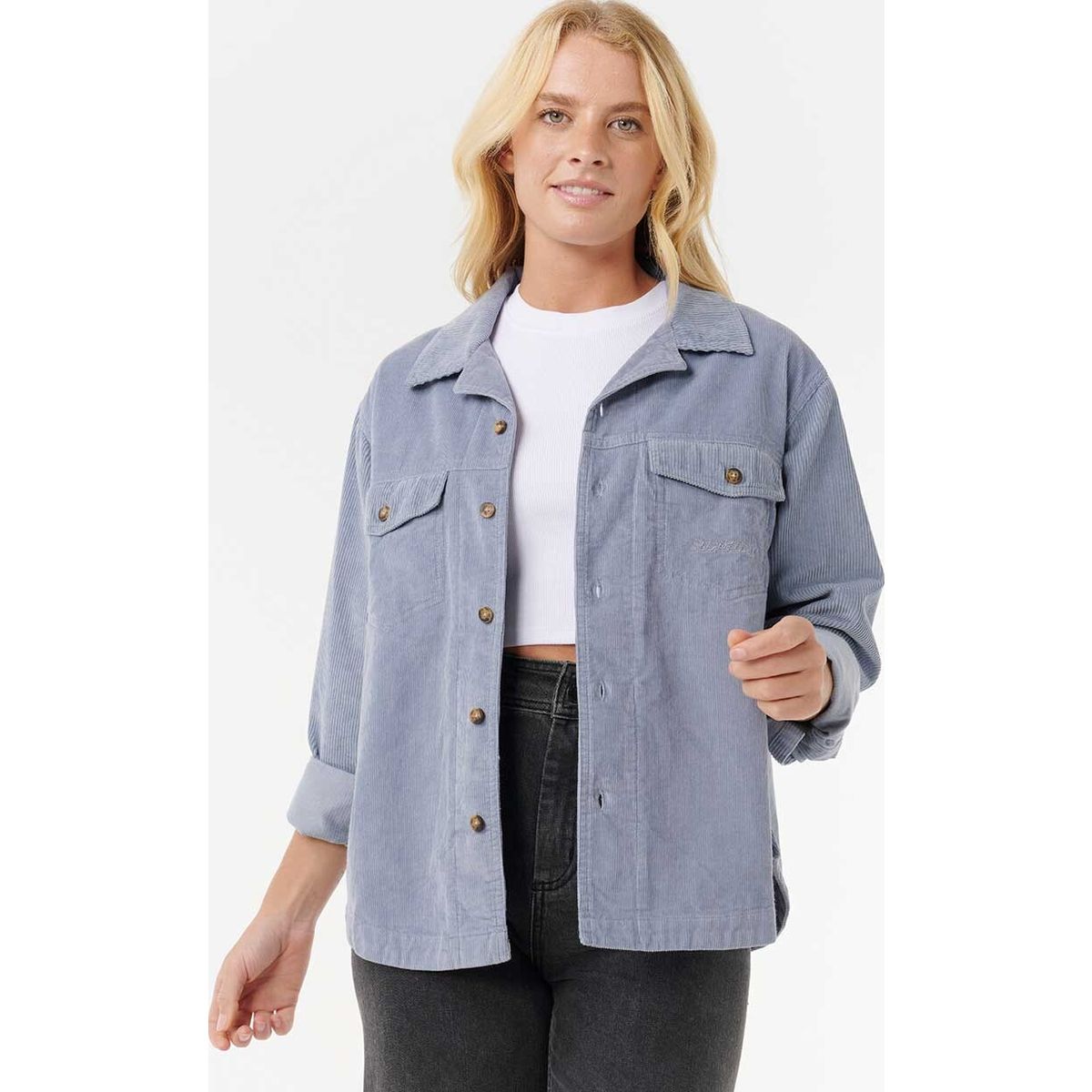 RipCurl Stevie Cord Shirt blue grey (0131) L 02EWSH_0131_L