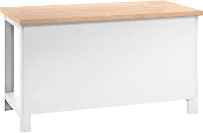 Bott Werkbank Back-Panel cubio, Stahlblech, B 2000 x T 24 x H 662 mm, lichtgrau RAL 7035