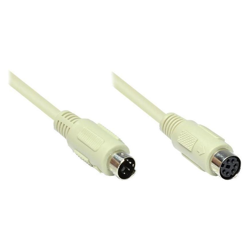Varia PS/2-Verlängerung 2m Mini-DIN 6 Stecker/Buchse Kabel (2 m) (427709)