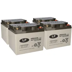 Bleigel Akku 4x 12V 38Ah kompatibel zu Rollstuhl E-Mobil Seniorenmobil u.a.