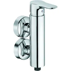 KLUDI OBJEKTA Brause-Einhandmischer, vertikale Blockarmatur, Wandmontage, chrom, 366510575
