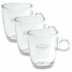 Pickwick Tee Glas, Teetasse, Tasse, Tee, Glas, small, 200 ml, 3er Pack
