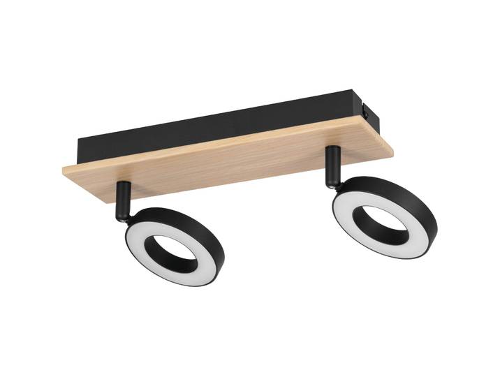 Spot Rielves braun, schwarz 1000 lm B 7 cm