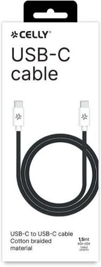 Celly USBCUSBCCOTTBK USB-oplaadkabel