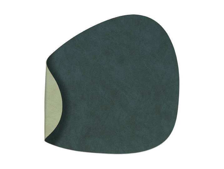 LIND DNA Set de table Nupo curve réversible L 1 pièce Dark green-olive green