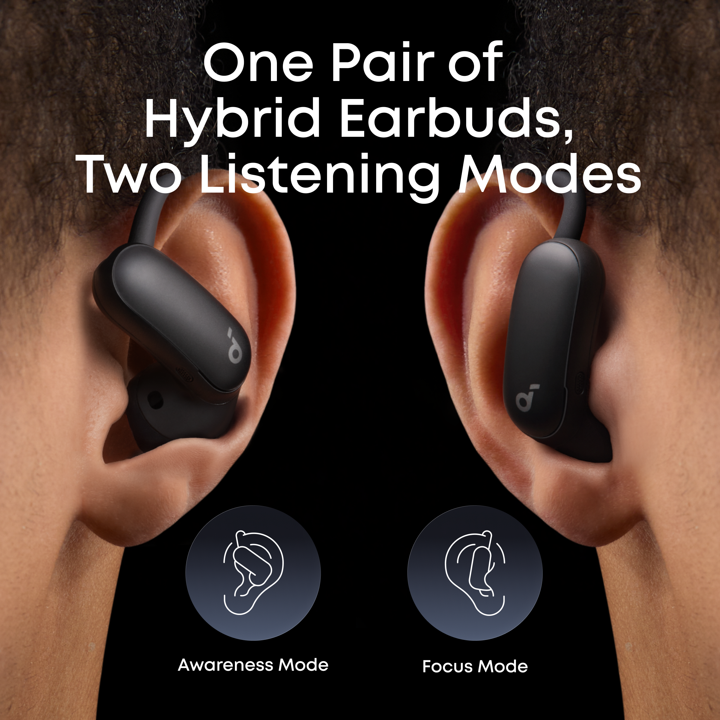 soundcore AeroFit 2 Pro   2-in-1 Hybrid Earbuds Purple
