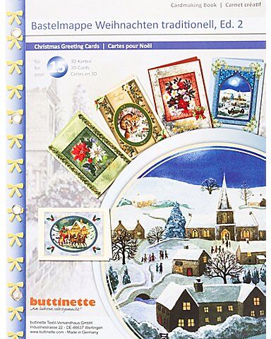 3D-Bastelmappe "Weihnachten traditionell 2", für 15 Karten