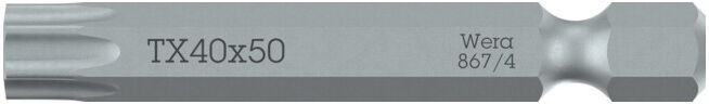 Embout 867/4 Z 1/4 po. T 8 L. 50 mm tenace WERA (05060131001)