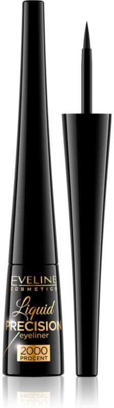 Eveline Cosmetics Liquid Precision 2000 Procent Waterproof Eyeliner shade Black 4 ml