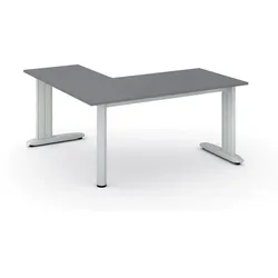 Büroschreibtisch PRIMO FLEXIBLE, 160x160 cm, Graphit