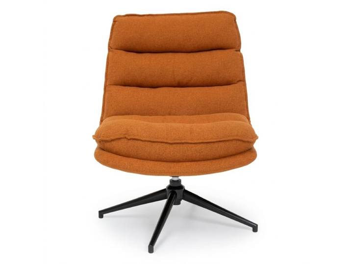 Fauteuil pivotant HARPER tissu terra cotta
