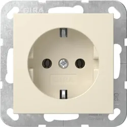 Gira Steckdose ohne Kr. Cremeweiß 446601