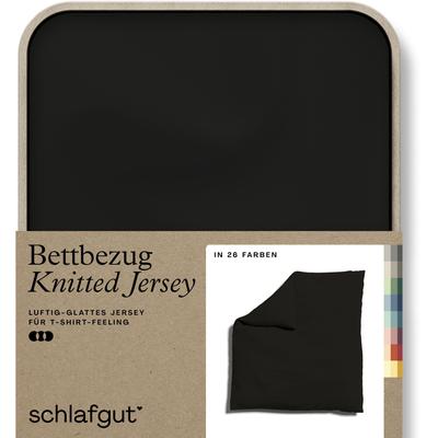 Schlafgut "Premium Bettbezug Knitted Jersey (1 St)" Ton-in-Ton Reißverschluss, Bio-Baumwolle mit Elasthan, Uni, OEKO Tex