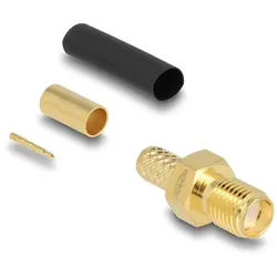 DELOCK RP-SMA Bu. zum Crimpen LMR200 mit schrumpfschlauch