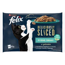 FELIX Deliciously Sliced Fish Flavours Katzennassfutter 4x80g
