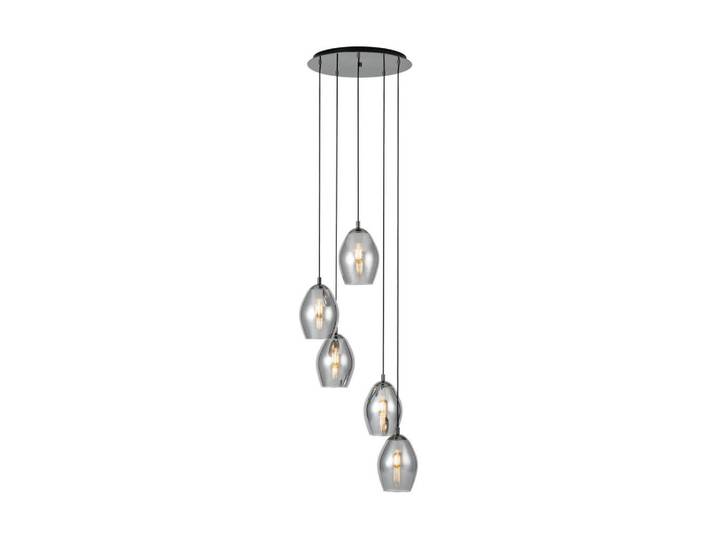 Eglo Led-Hängeleuchte Estanys, Schwarz, Metall, Glas, 200 cm, Lampen & Leuchten, Innenbeleuchtung, Hängeleuchten, Pendelleuchten