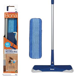 Bona Bodenwischer Premium Teleskop-Mopp, Flachwischer 41cm mit Wischbezug