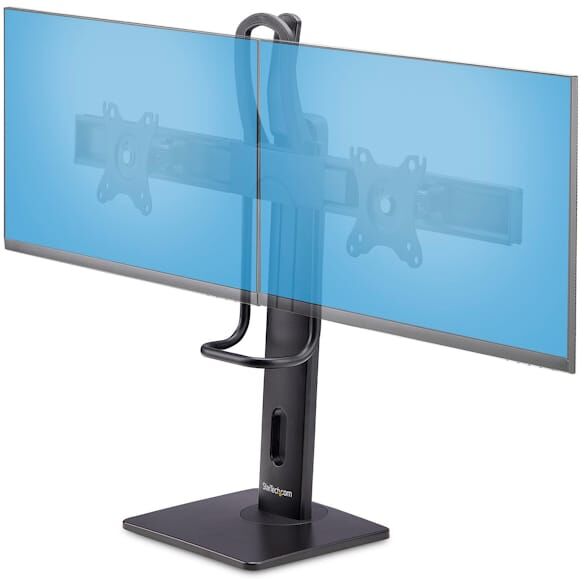 StarTech.com Crossbar Dual Monitor Desk Stand, Double 27inch